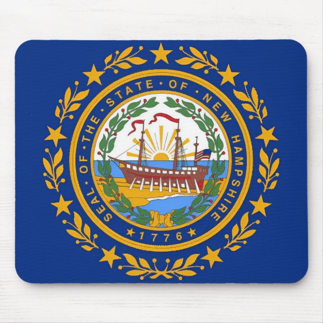 New Hampshire Flag Mouse Pad (Front)