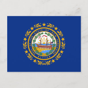 New Hampshire Flag Postcard