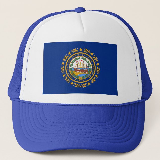 New Hampshire Flag Trucker Hat (Front)