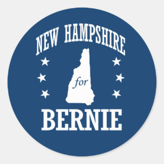 NEW HAMPSHIRE FOR BERNIE SANDERS CLASSIC ROUND STICKER