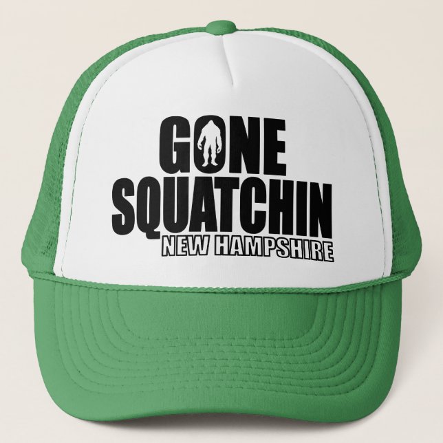 NEW HAMPSHIRE Gone Squatchin - Original Bobo Trucker Hat (Front)