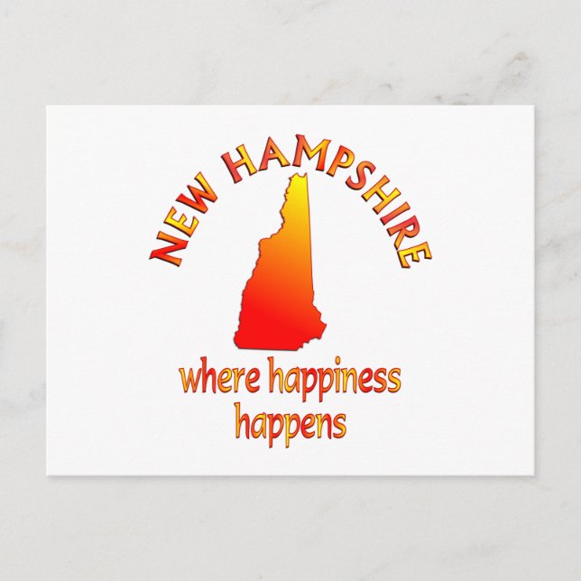 NEW HAMPSHIRE Happiness Postcard (Front)