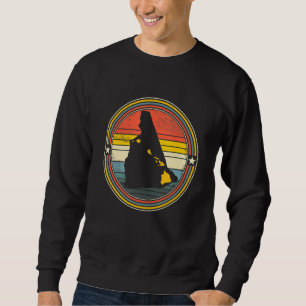New Hampshire Hawaii Roots Origine State Map Retro Sweatshirt
