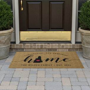 New Hampshire Home State Personalised Doormat