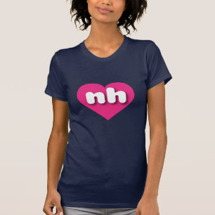 New Hampshire hot pink heart - I love nh T-Shirt