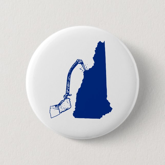New Hampshire Ice Climbing 6 Cm Round Badge (Front)