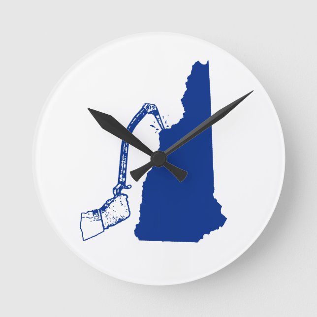 New Hampshire Ice Climbing Round Clock (Front)