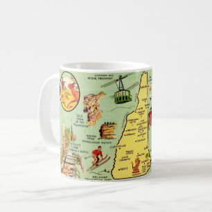 New Hampshire Illustrated Map Mug
