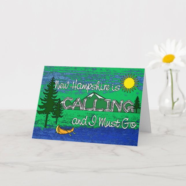New Hampshire Is Calling Art Card (Small Plant)