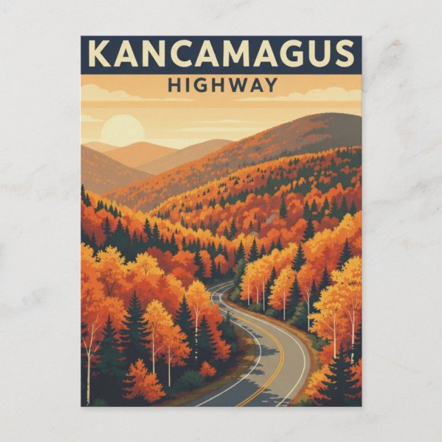 New Hampshire Kancamagus Highway Travel Postcard (Front)