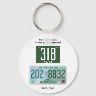 New Hampshire license plate centennial Key Ring