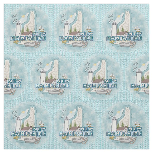 New Hampshire Lighthouse Fabric (Swatch)