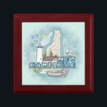 New Hampshire Lighthouse Gift Box<br><div class="desc">New Hampshire Lighthouse gift box by ArtMuvz Illustration. Matching Lighthouse apparel, Light house t-shirts, Lighthouses gifts. Lighthouse t-shirt, nautical and birthday gifts, lighthouse collector apparel. Lighthouse gifts are a great way to show someone you care, especially if they love the ocean, the coast, or lighthouses themselves. Lighthouses are iconic symbols...</div>