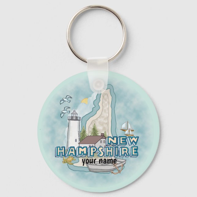 New Hampshire Lighthouse  keychain (Front)