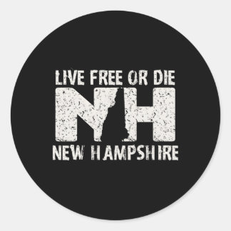 New Hampshire Live Free Or Die Product Classic Round Sticker