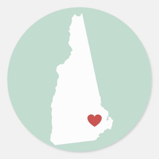 New Hampshire Love - Customisable Sticker (Front)