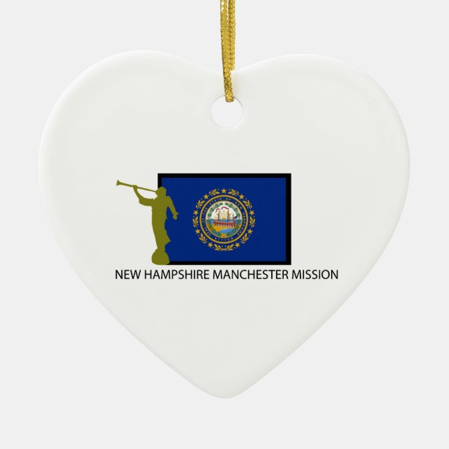 NEW HAMPSHIRE MANCHESTER MISSION LDS CTR CERAMIC TREE DECORATION (Front)