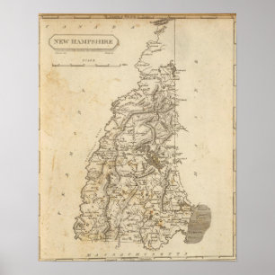 New Hampshire Map by Arrowsmith Poster