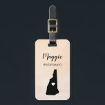 New Hampshire Map Luggage Tag, Wedding Party Luggage Tag<br><div class="desc">These state luggage tags make the perfect wedding party gift tags or welcome bag tags. Tie it to your bridesmaid gifts instead of a typical paper gift tag, and they can use it for months and years to come. Tags have a peach apricot watercolor background. To place the heart at...</div>