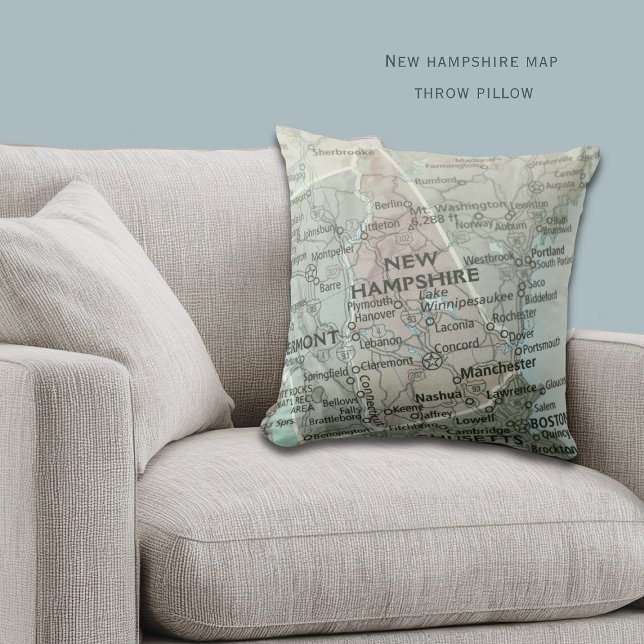 New Hampshire Map | Personalized Granite State  Cushion (Creator Uploaded)