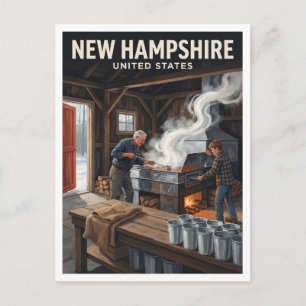 New Hampshire Maple Sugaring Season Plymouth Postcard