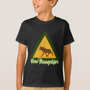 New Hampshire Moose Camping White Mountains Wildli T-Shirt