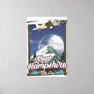 New Hampshire,Mount Washington travel poster Canvas Print