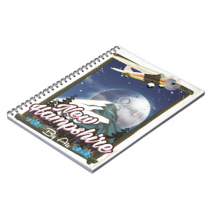 New Hampshire,Mount Washington travel poster Spiral Notebook