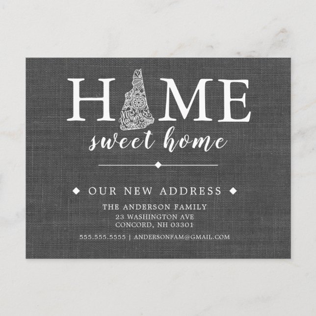 NEW HAMPSHIRE Moving Announcement Post Card (Front)
