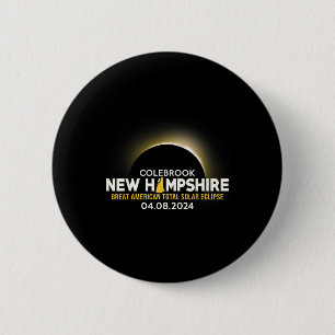 New Hampshire Nh Total Solar Eclipse 2024  6 Cm Round Badge