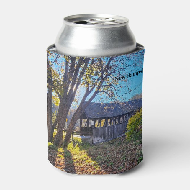 New Hampshire park bridge Can Cooler (Can Front)