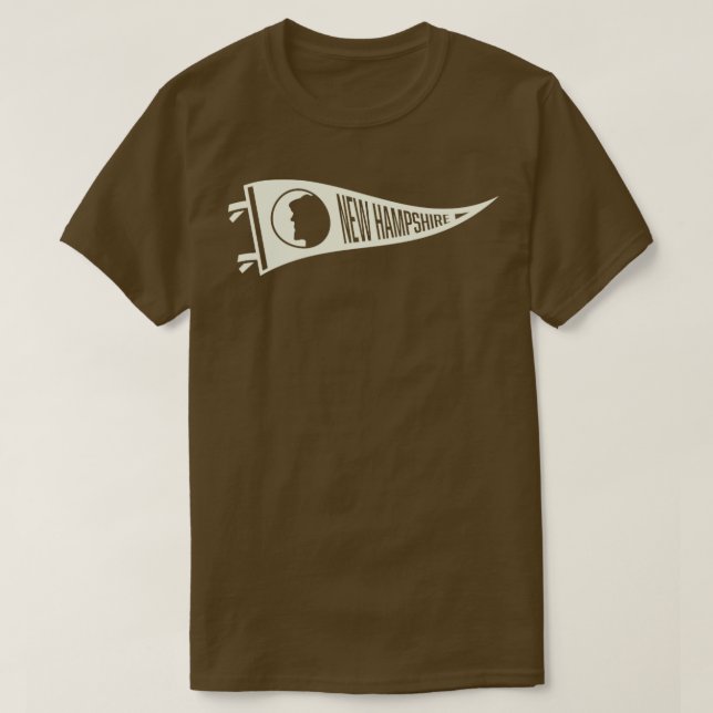 New Hampshire Pennant The Old Man of the Mountain T-Shirt (Design Front)
