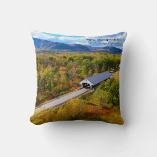 New Hampshire Plymouth Smith Bridge Cushion
