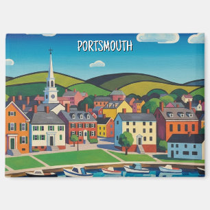 New Hampshire Portsmouth Travel Magnet