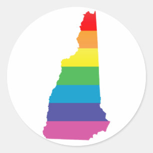 new hampshire pride. classic round sticker