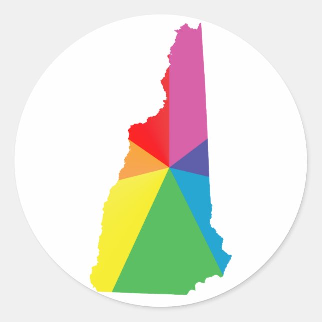 new hampshire pride. classic round sticker (Front)