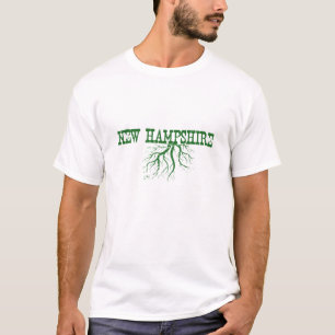 New Hampshire Roots Green Word Art T-Shirt