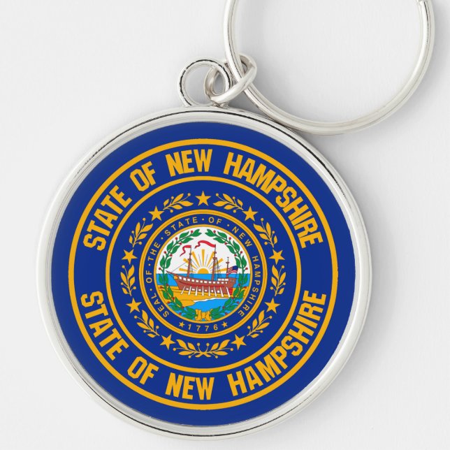 New Hampshire Round Emblem Key Ring (Front)