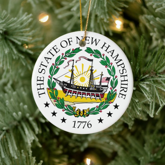 New Hampshire sign Ceramic Tree Decoration (Tree)