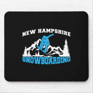 New Hampshire Snowboarding Winter And Mountain Spo Mouse Pad