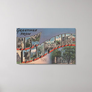 New Hampshire (State Capital/Flower) Canvas Print