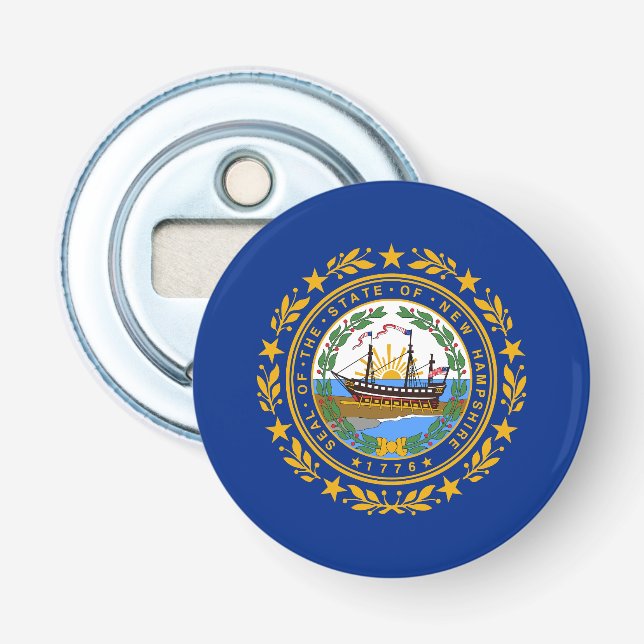 New Hampshire State Flag Bottle Opener (Front)