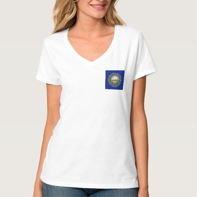 New Hampshire State Flag Design T-Shirt (Front)