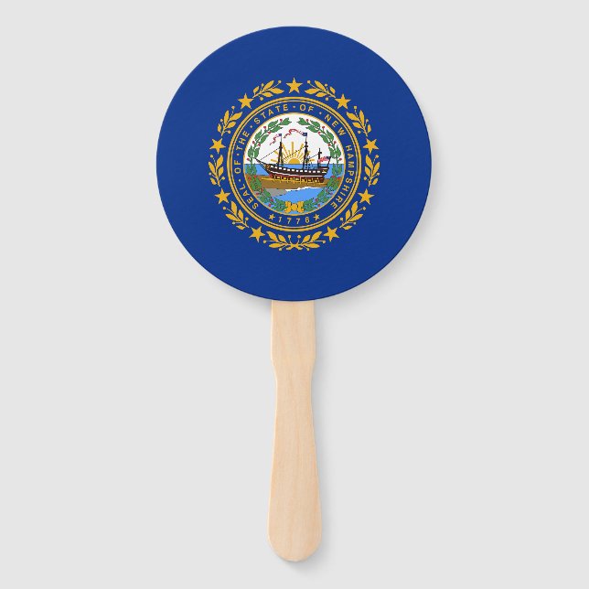 New Hampshire State Flag Hand Fan (Front)