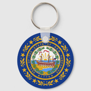 New Hampshire State Flag Key Ring