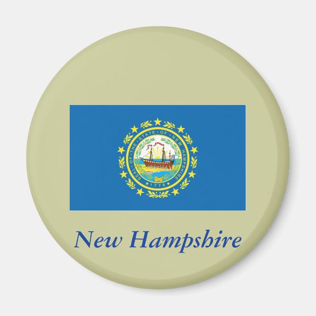 New Hampshire State Flag Magnet (Front)