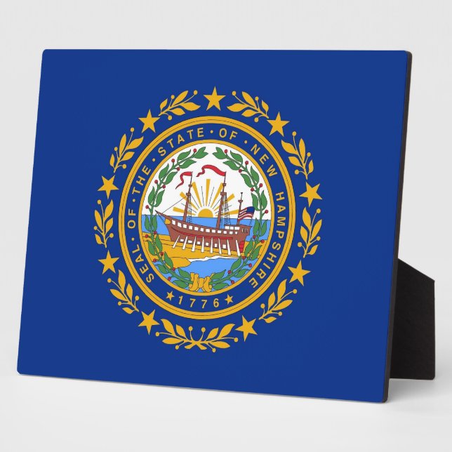 New Hampshire State Flag Plaque (Side)