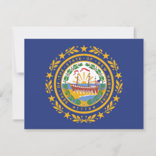 New Hampshire State Flag Raleigh Souvenir Postcard