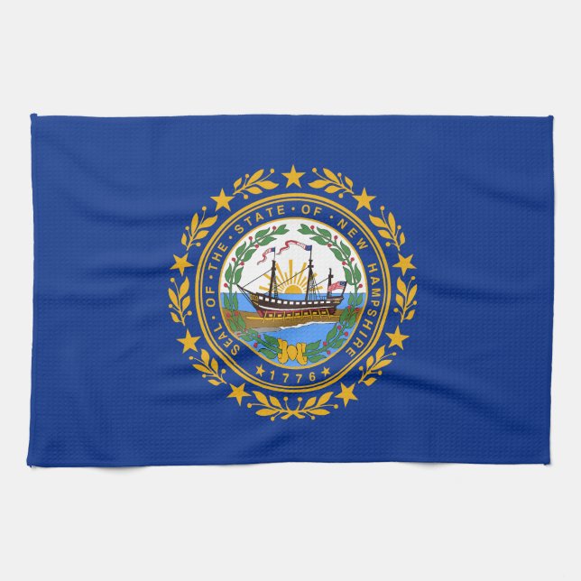 New Hampshire State Flag Tea Towel (Horizontal)