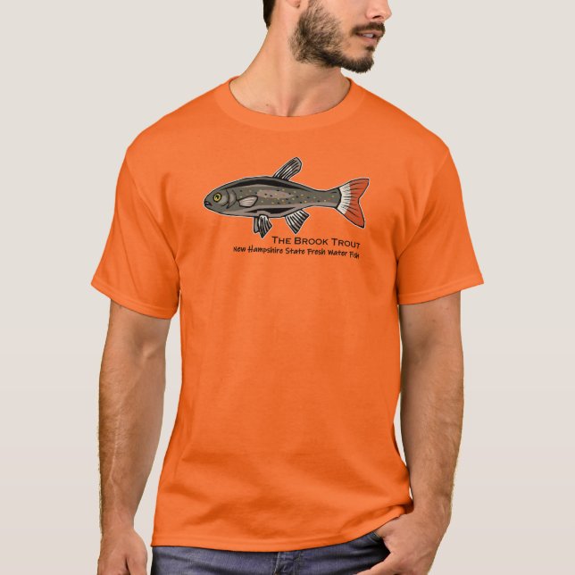 New Hampshire State Freshwater Fish - Brook Trout T-Shirt (Front)